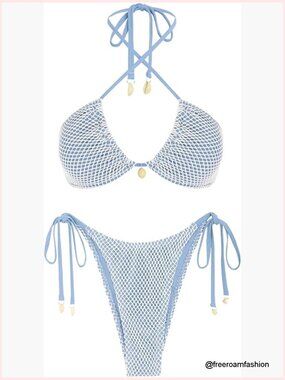 Multiway Fishnet String Bikini Set Two Piece Swimsuit